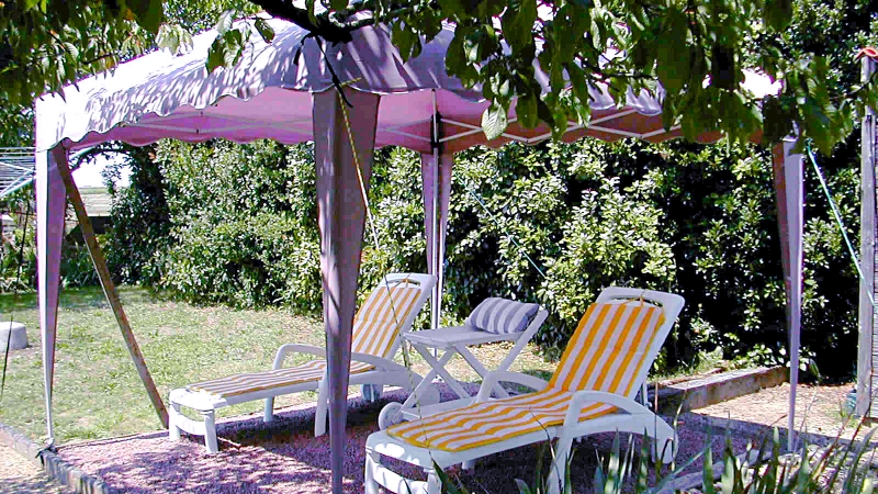 Hammocks in Shaded Area on way to Summer Kitchen
